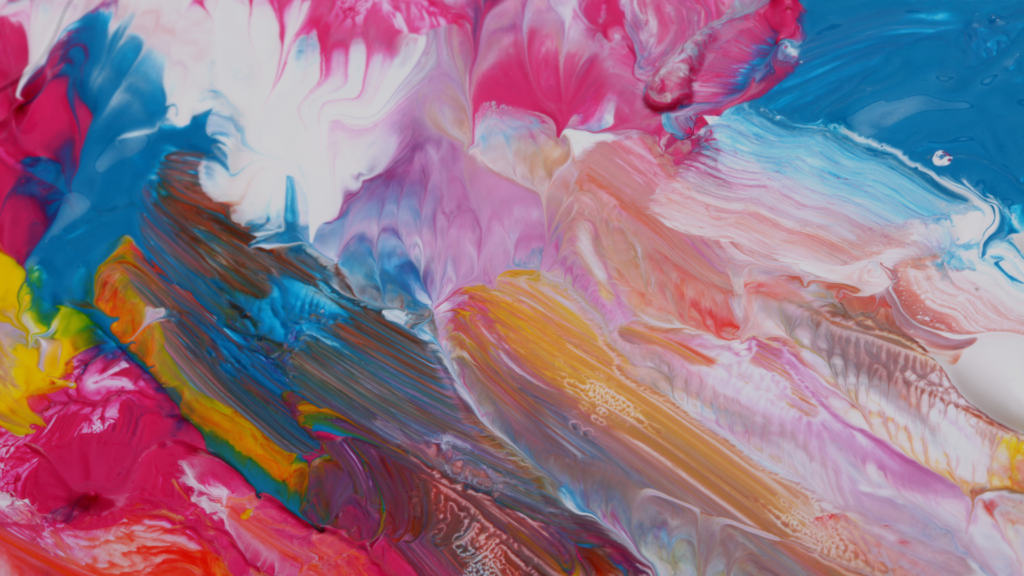 Tableau peinture colorée